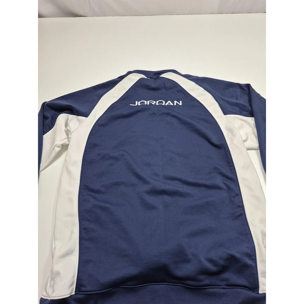 Jordan Track Jacket Mens XL Blue White Full Zip Colorblock Jumpman Logo Athletic